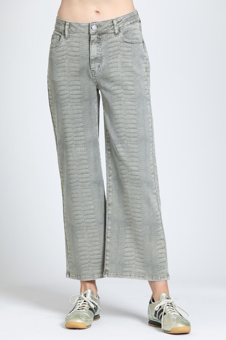MR Croc Jeans - Washed Moss