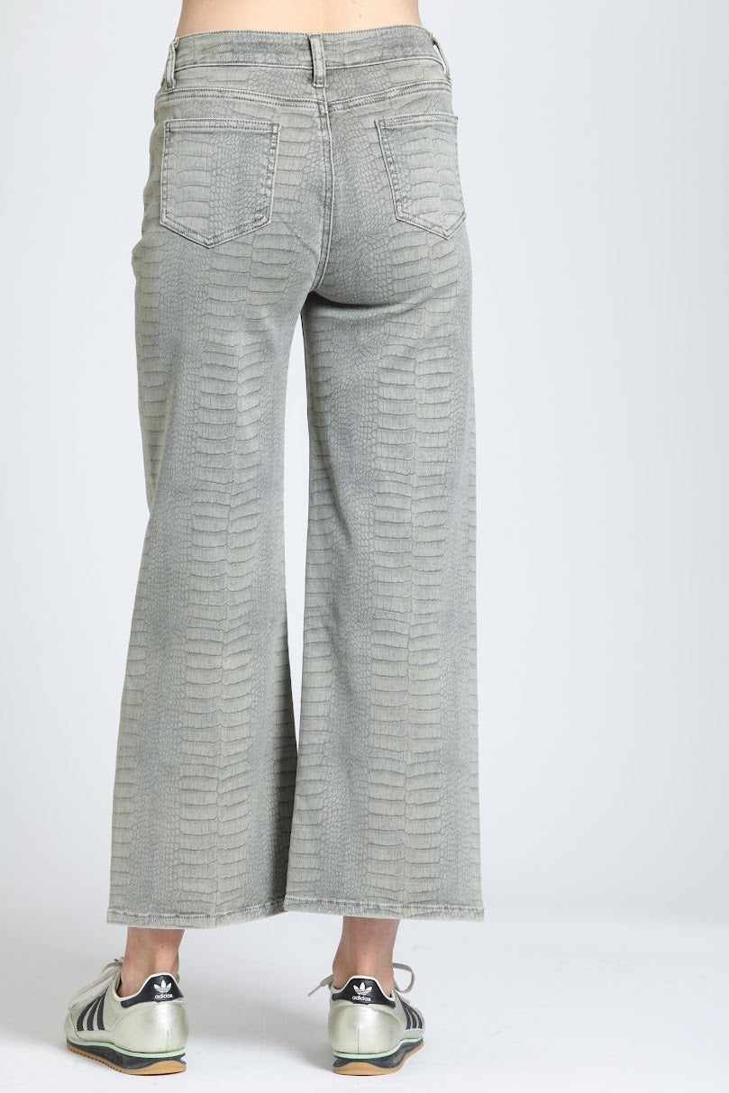 MR Croc Jeans - Washed Moss