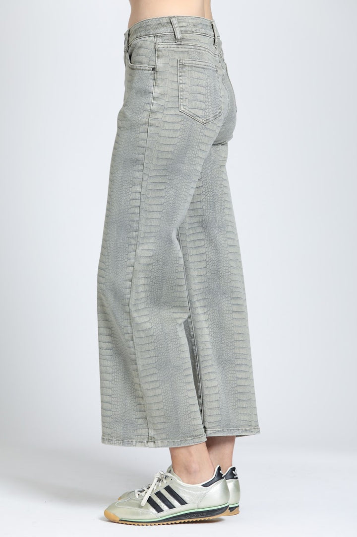 MR Croc Jeans - Washed Moss