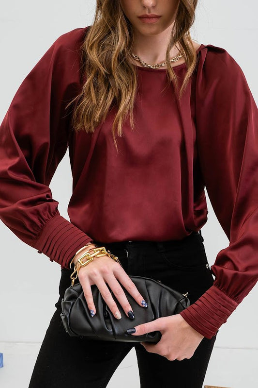 Martha Blouse - Burgundy