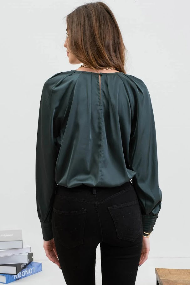 Martha Blouse - Hunter Green