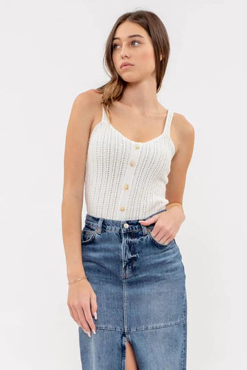The Fran Cropped Cami - Ivory