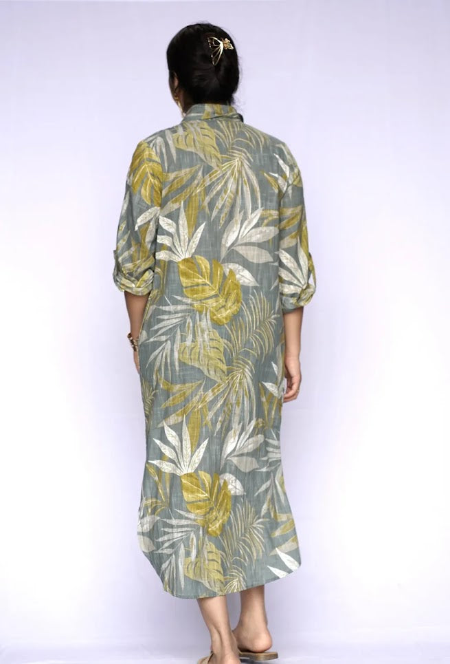 Alessia Geo Dress - Sage