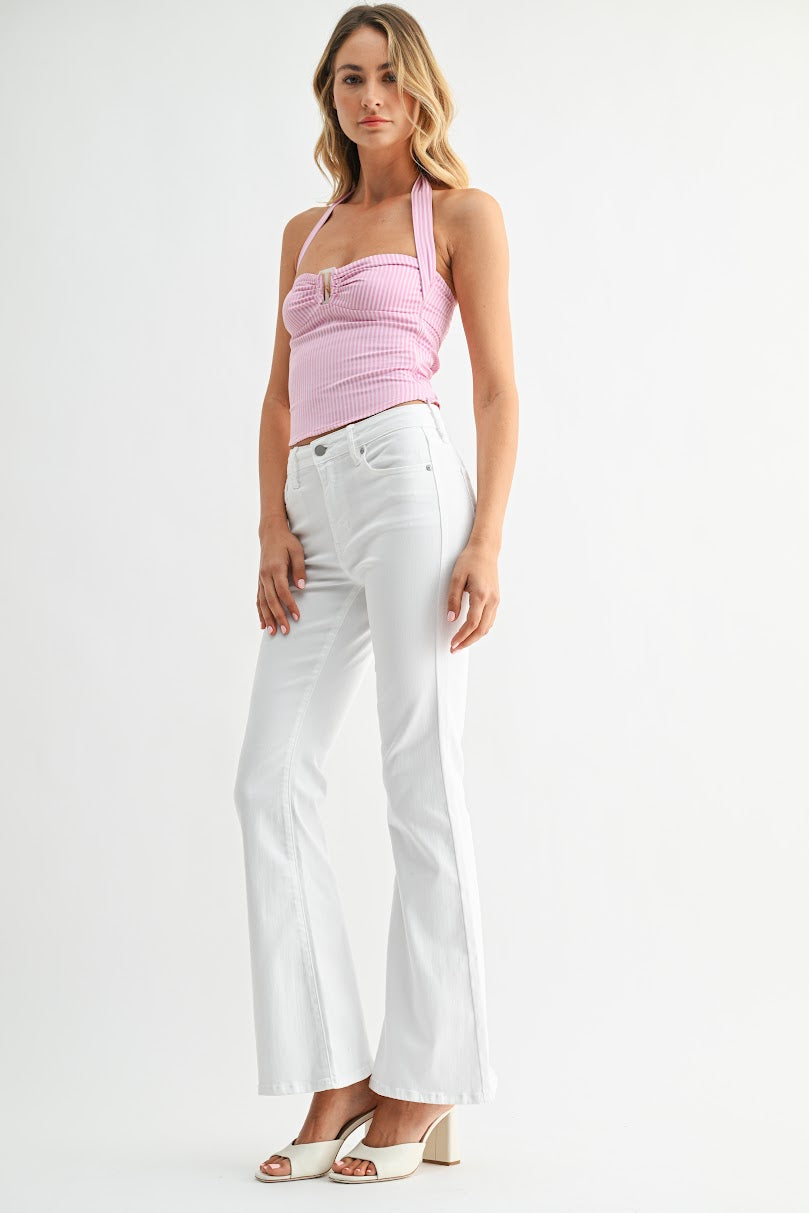 Classic MR Flare Jeans - White