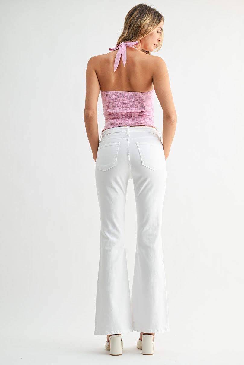 Classic MR Flare Jeans - White