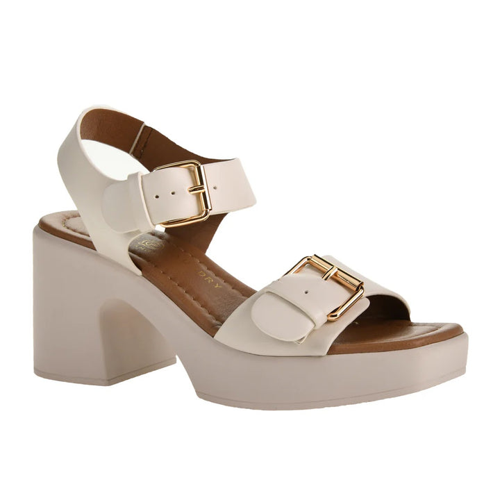 Drew Platform Sandal - Cream