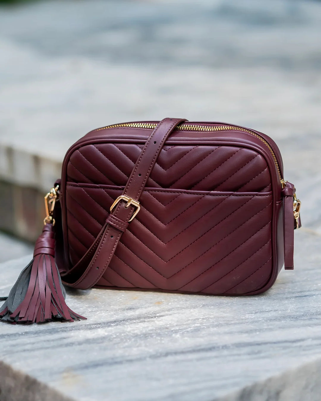 Greer Crossbody - Burgundy