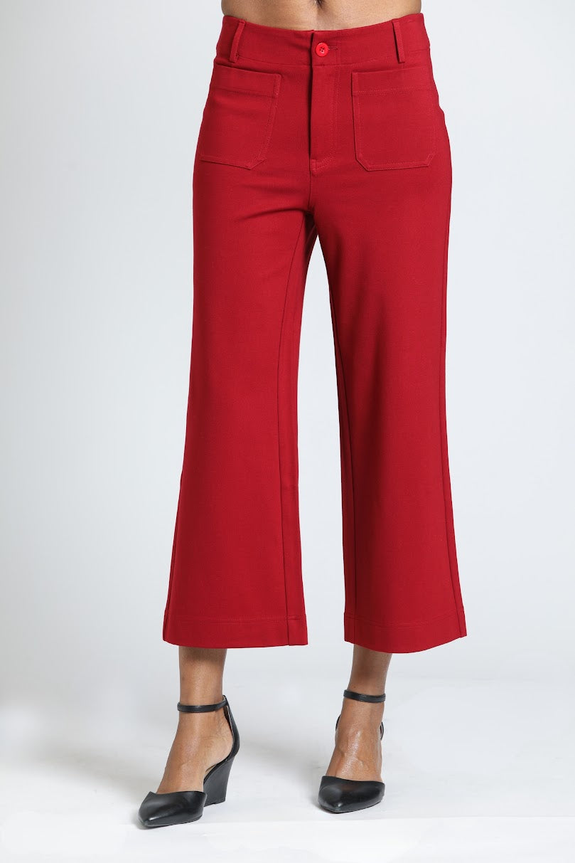 My Favorite Wide Leg Pant - Red Velvet