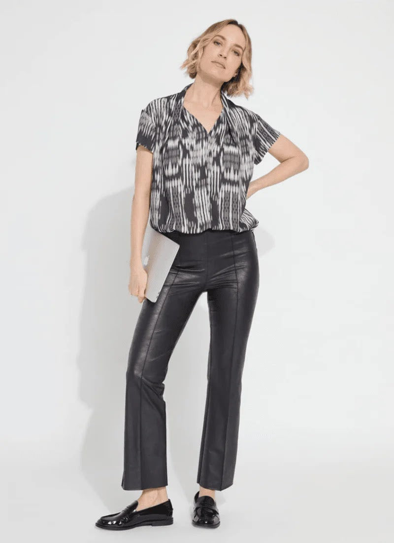 Elysse Foiled Vegan Pant - Black