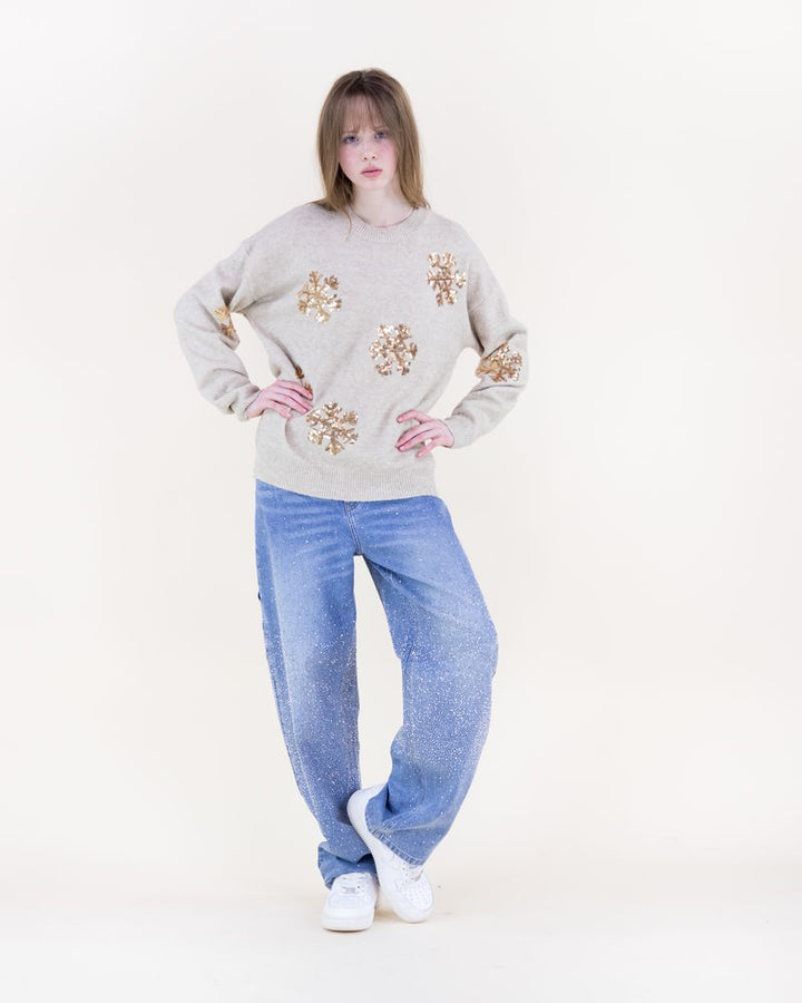 Festive Sweater - Beige
