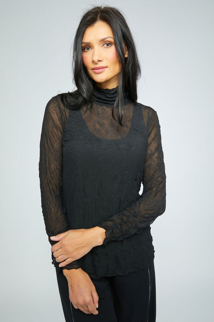 Crinkle Tee - Black