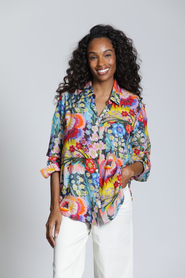 Boyfriend Shirt - Blue Multi