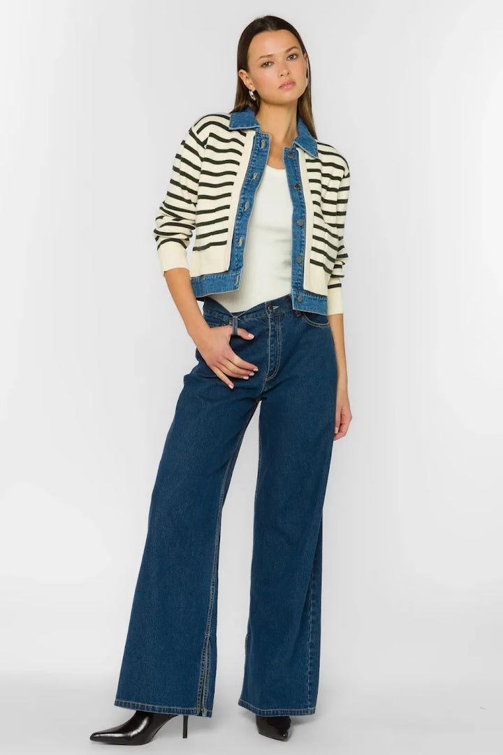 Jas Francis Cardigan - Ivory Green