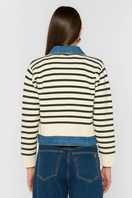 Jas Francis Cardigan - Ivory Green