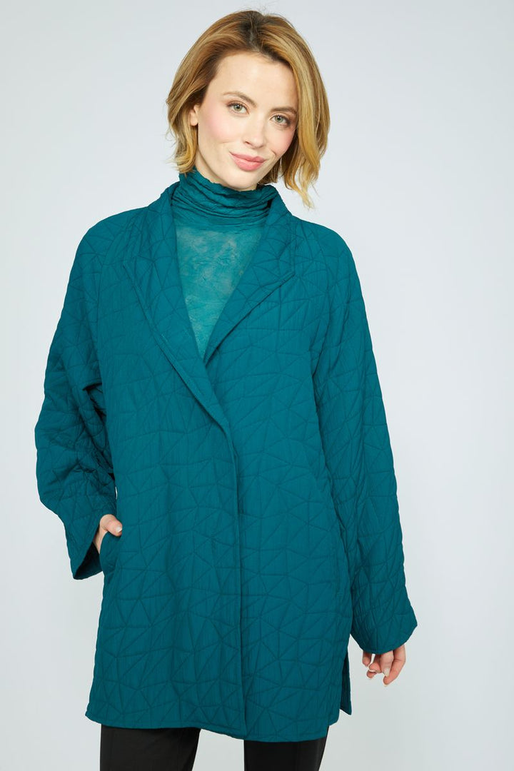 Kaleidoscope Quilted Coat - Marine