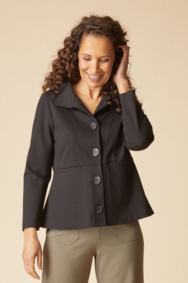 Luxe Ponte City Jacket - Black