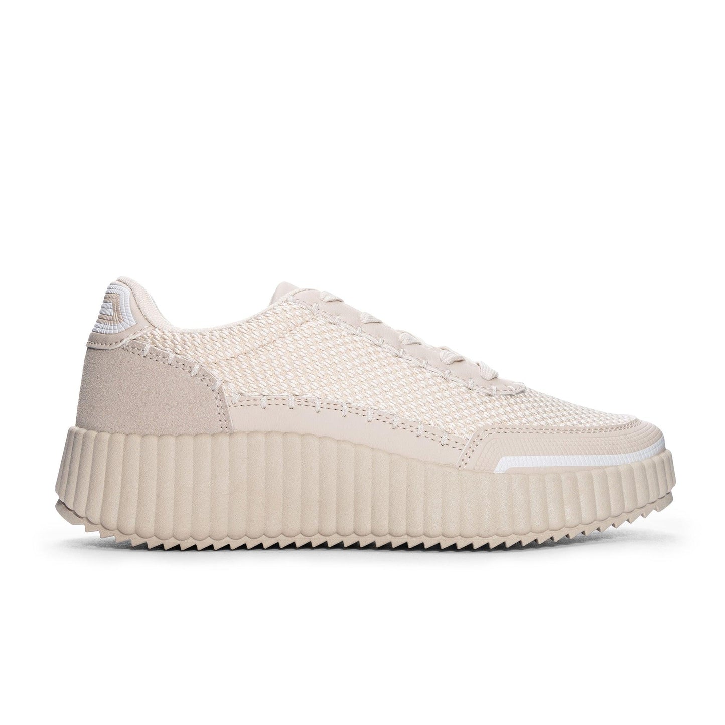 Sprited Mesh Sneaker - Cream