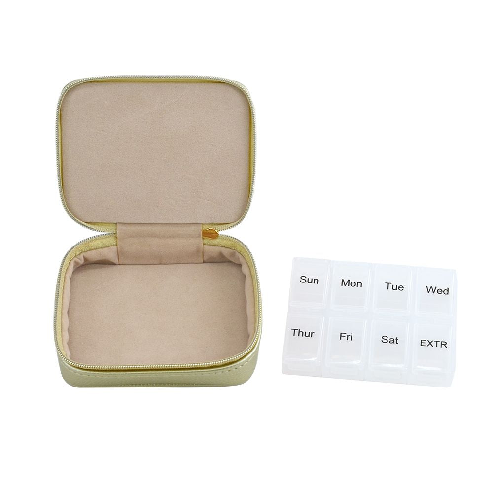 Leah Small Pill Box - Gold