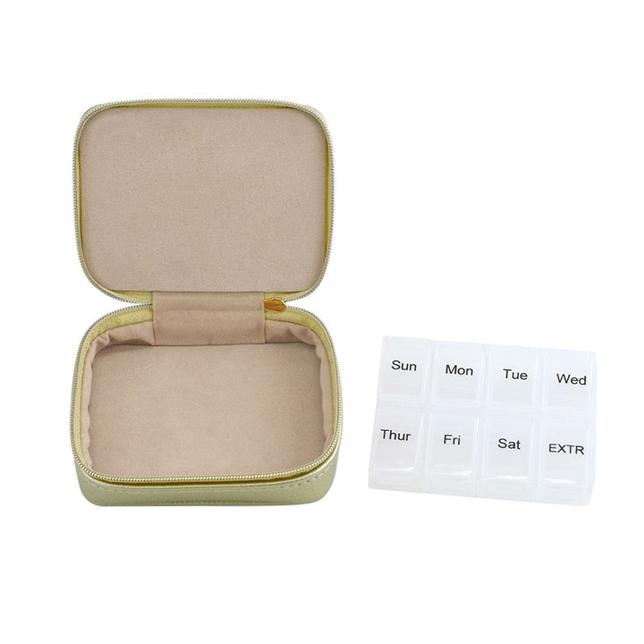 Leah Small Pill Box - Gold