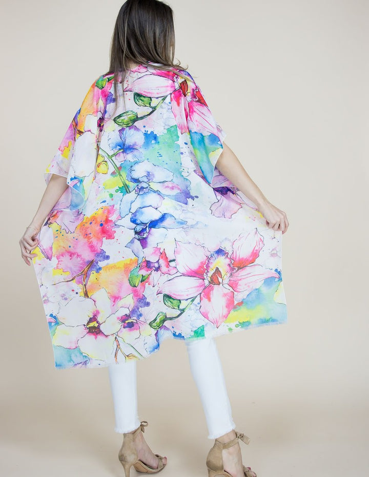 Watercolor Kimono - Pink