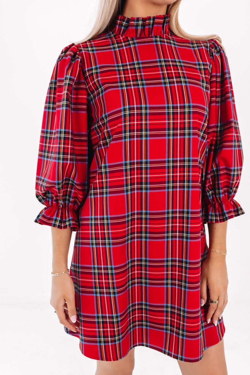 Hollins Bow Dress - Red