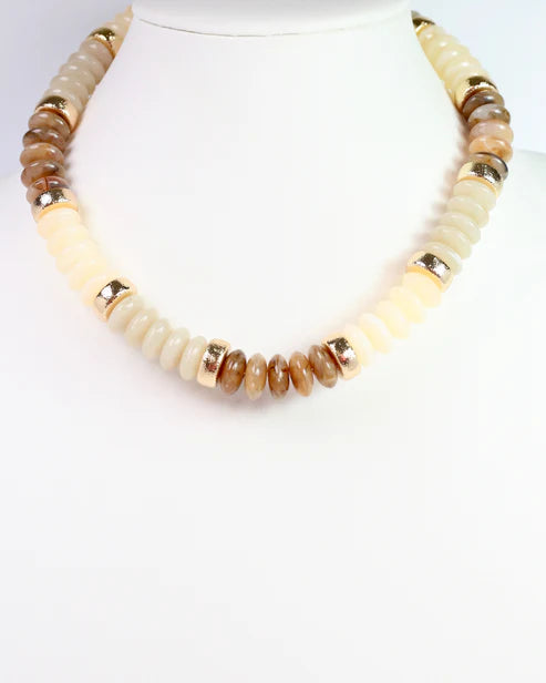 Eye Candy Beaded Necklace - Ivory