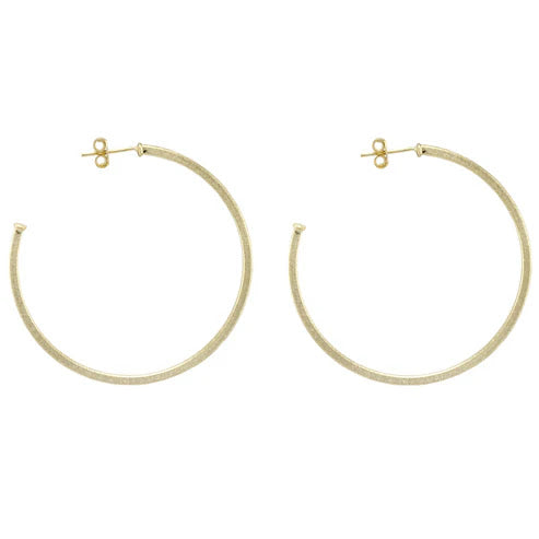 Perfect Hoops - Brushed Gold