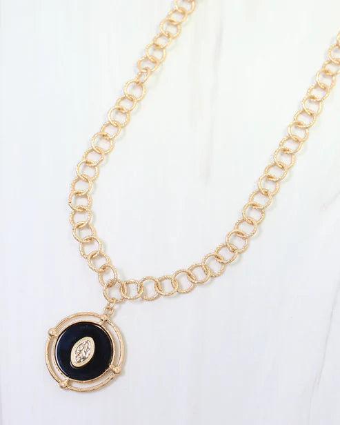 Moree Pendant Necklace - Black