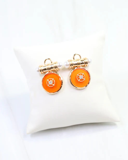 Kurri Circle Drop Earring - Orange
