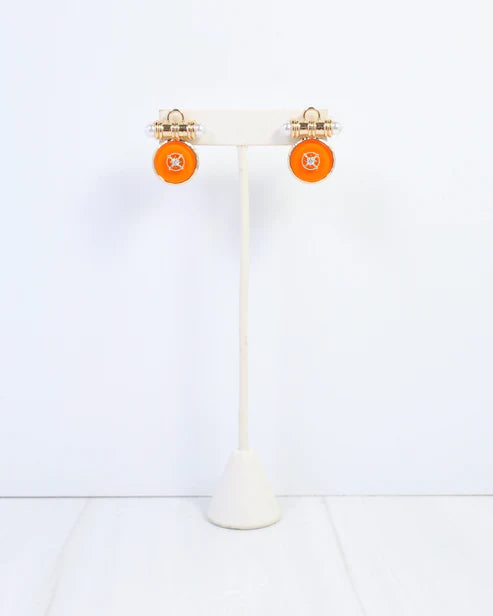 Kurri Circle Drop Earring - Orange
