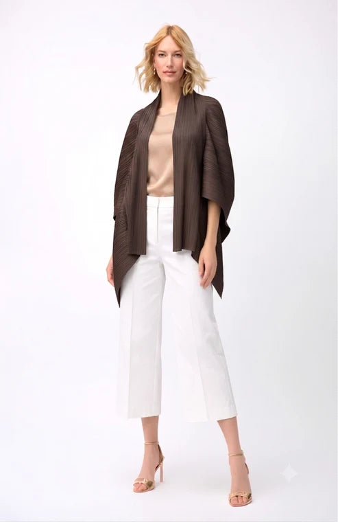 Evelyn Pleated Jacket - Brown