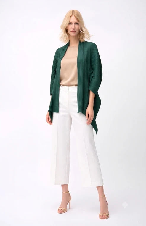 Evelyn Pleated Jacket - Dark Green