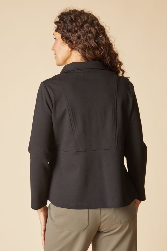 Luxe Ponte City Jacket - Black