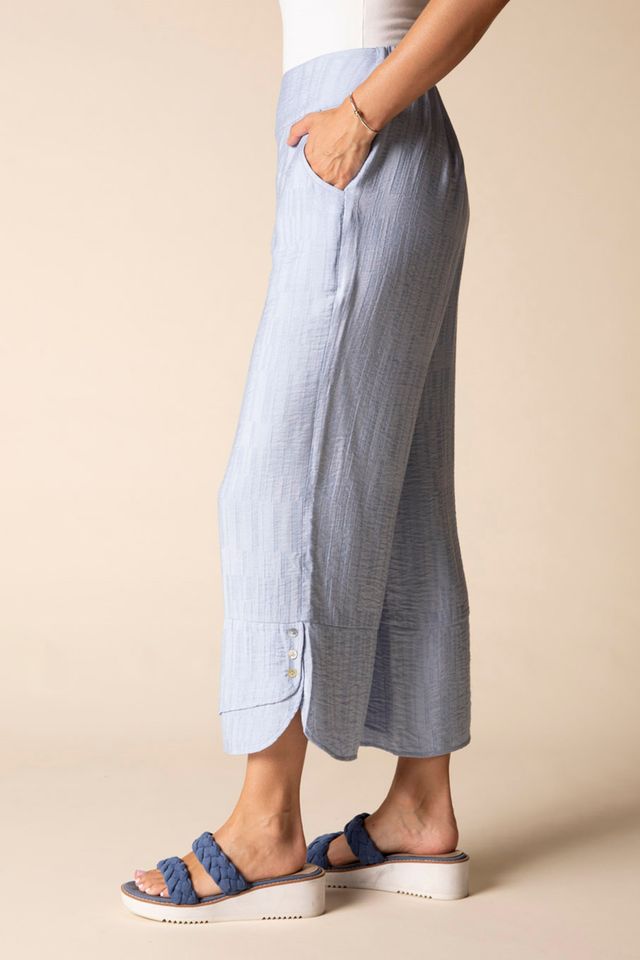 Jacquard Wide Leg Crop - Cornflower
