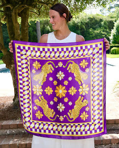 Hollis Large Scarf - Purple Gold