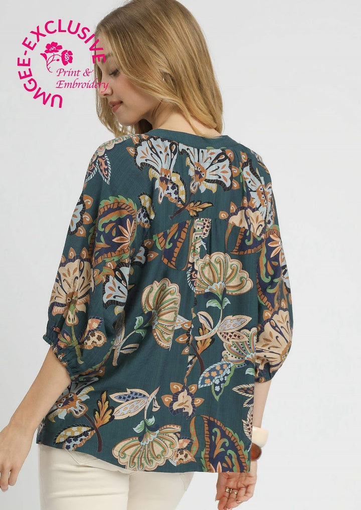 Lana Blouse - Teal