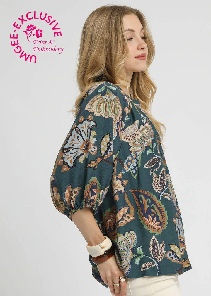 Lana Blouse - Teal