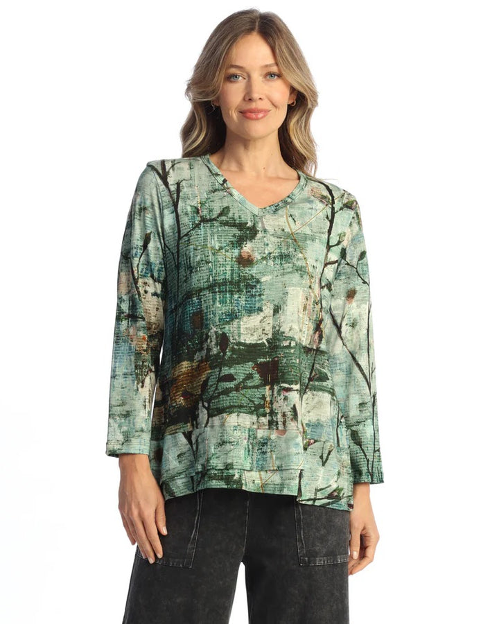 Jasmine Layered Hem Top - Multicolor