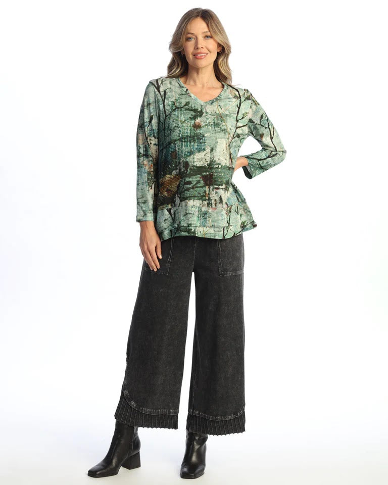 Jasmine Layered Hem Top - Multicolor