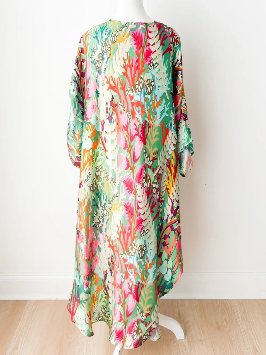 Enchanted Forest Long Kimono - Green