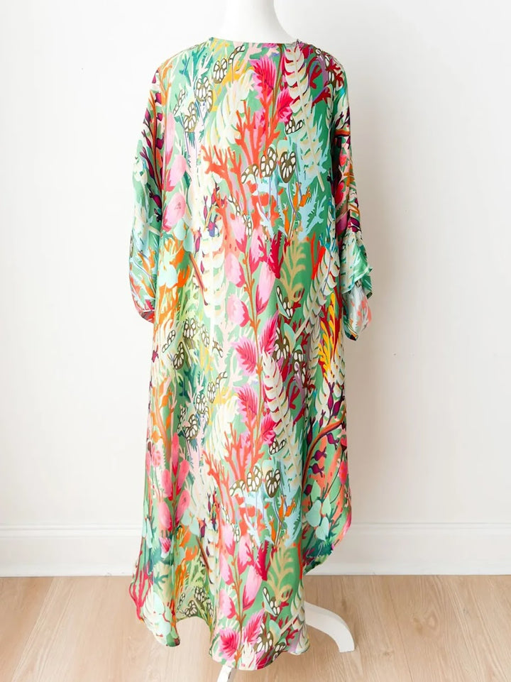 Enchanted Forest Long Kimono - Green