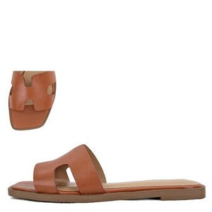 Knit Sandal - Cognac