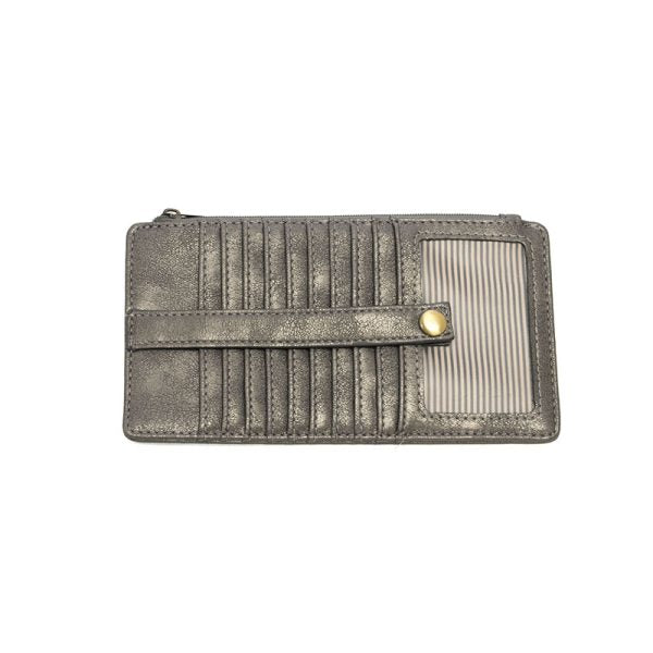Kara Mini Wallet - Metallic Dark Chrome