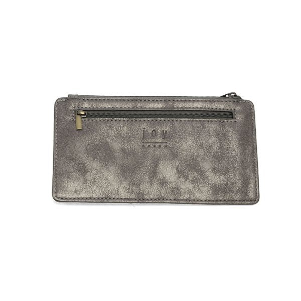 Kara Mini Wallet - Metallic Dark Chrome