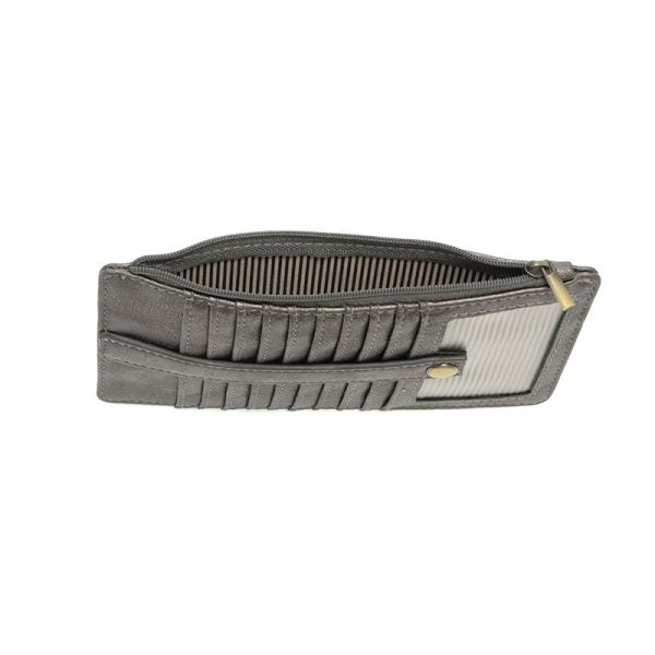Kara Mini Wallet - Metallic Dark Chrome
