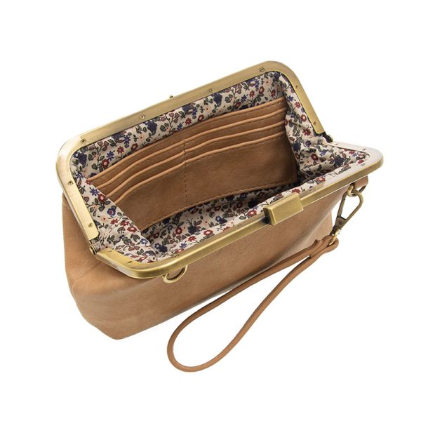 Vivie Lock Crossbody/Wristlet - Tuscan Tan