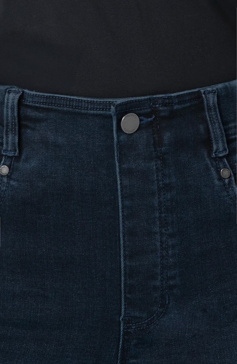 Gia Mid Rise Glider Jean - Raven Wing