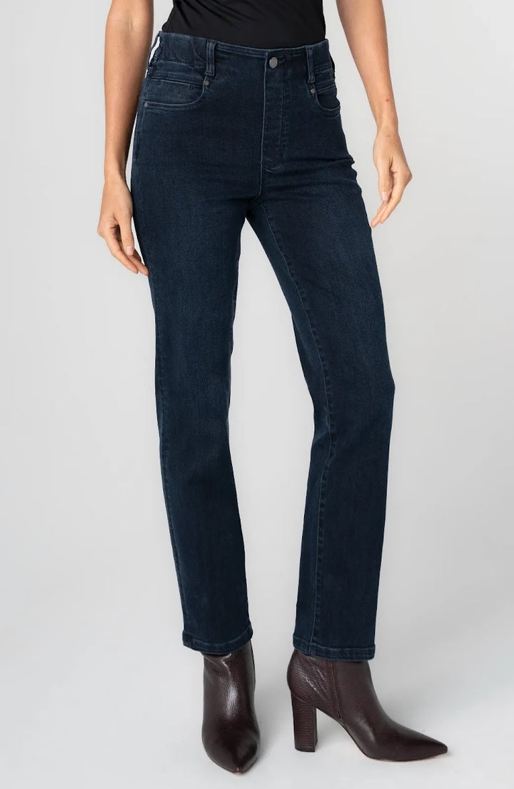 Gia Mid Rise Glider Jean - Raven Wing