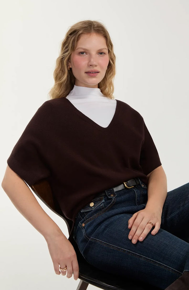 Veruca V Neck Sweater - Java