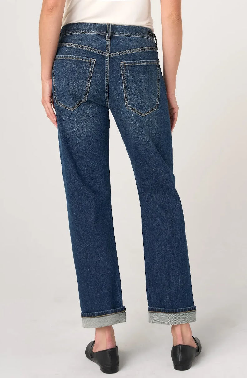 Sloane Mid Rise Girlfriend Jeans - Comet Blue